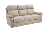 Cashmere Leather Large 3 Seater Sofa with Cushioned Arms