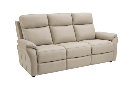 Cashmere Leather Large 3 Seater Sofa with Cushioned Arms