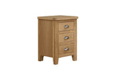 Marsden Bedside Table 3 Drawer Natural Oak (Nett)