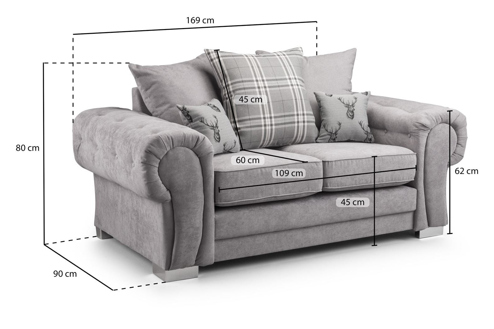 Verona 2-Seater Scatterback Sofa – Classic Style & Comfort - Ready2GoFurniture