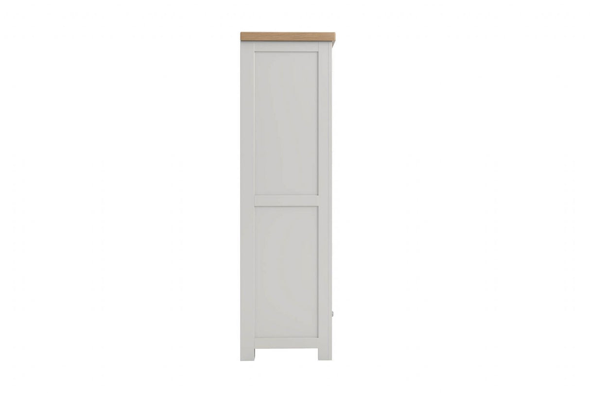 Taupe Wooden 2 Door 1 Drawer Full Length Larder with Baskets