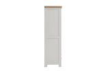 Taupe Wooden 2 Door 1 Drawer Full Length Larder with Baskets