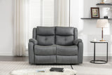 Belair 2 Seater With Manual Recliner Sofa - Grey