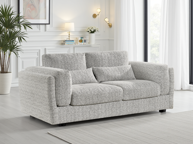 Bari Sofa Grey 3 Seater - Ready2Go Furniture