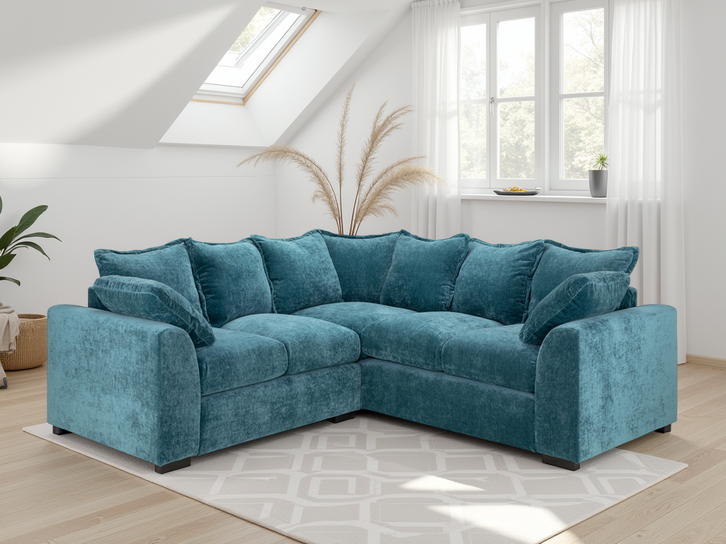 Colbee Sofa Teal Large Corner - Ready2Go Furniture