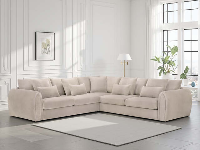 Mirabel Sofa Mocha Large Corner - Ready2Go Furniture