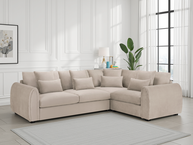 Mirabel Sofa Mocha Right Hand Facing Corner - Ready2Go Furniture
