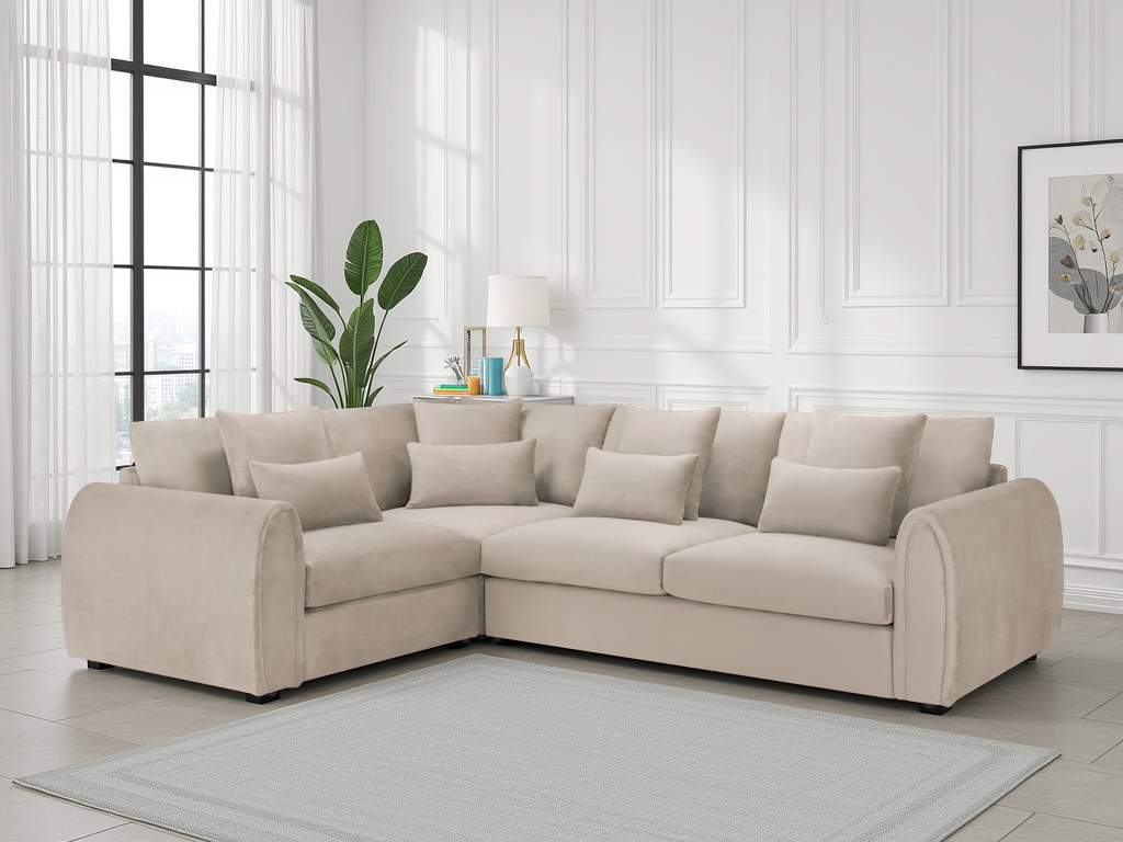 Mirabel Sofa Mocha Left Hand Facing Corner - Ready2Go Furniture