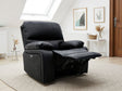 Black Leather Electric Recliner Armchair