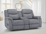 Grey Fabric 2 Seater Electric Recliner Sofa