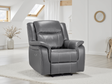 Galaxy Tech Electric Recliner Armchair Grey Leather - Ready2Go Furniture