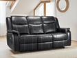 Galaxy Tech Electric Recliner 3 Seater Black Leather - Ready2Go Furniture