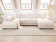 Azzuro Sofa Cream U Shape Corner - Ready2Go Furniture