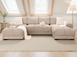 Azzuro Sofa Mocha U Shape Corner - Ready2Go Furniture
