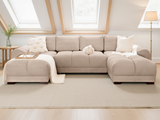 Azzuro Sofa Mocha U Shape Corner - Ready2Go Furniture