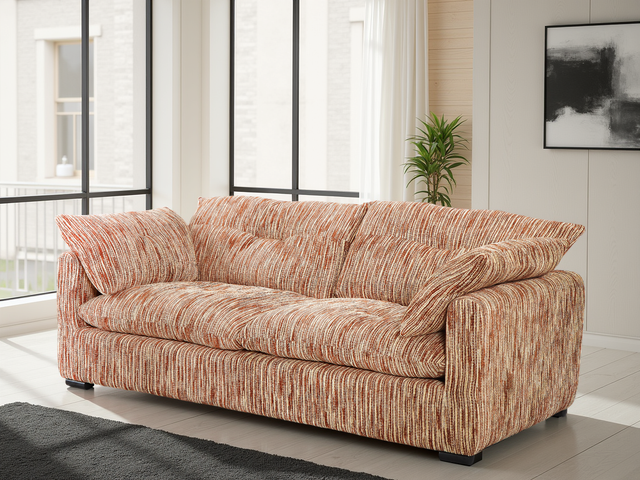 Quetta Sofa Rust/Beige 3 Seater - Ready2Go Furniture