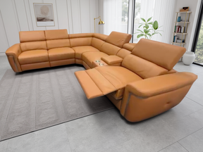 Somerville Electric Recliner Sofa Tan Large Corner - Ready2Go Furniture