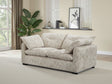 Grey and Silver Fabric 2 Seater Sofa Standard Back