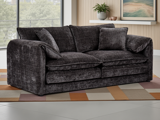Solaya Sofa Black 3 Seater - Ready2Go Furniture