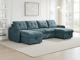 Moscow Sofabed Blue U Shape Corner - Ready2Go Furniture