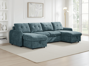 Moscow Sofabed Blue U Shape Corner - Ready2Go Furniture