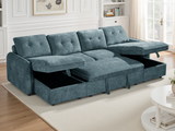 Moscow Sofabed Blue U Shape Corner - Ready2Go Furniture
