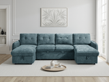 Moscow Sofabed Blue U Shape Corner - Ready2Go Furniture