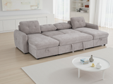 Moscow Sofabed Beige U Shape Corner - Ready2Go Furniture