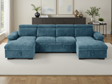 Hudson Sofabed Blue U Shape Corner