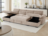 Hudson Sofabed Beige U Shape Corner - Ready2Go Furniture