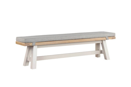 Doune Dining Bench Fabric Cushion Grey