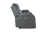 Grey Fabric 3 Seater High Back Electric Recliner Sofa