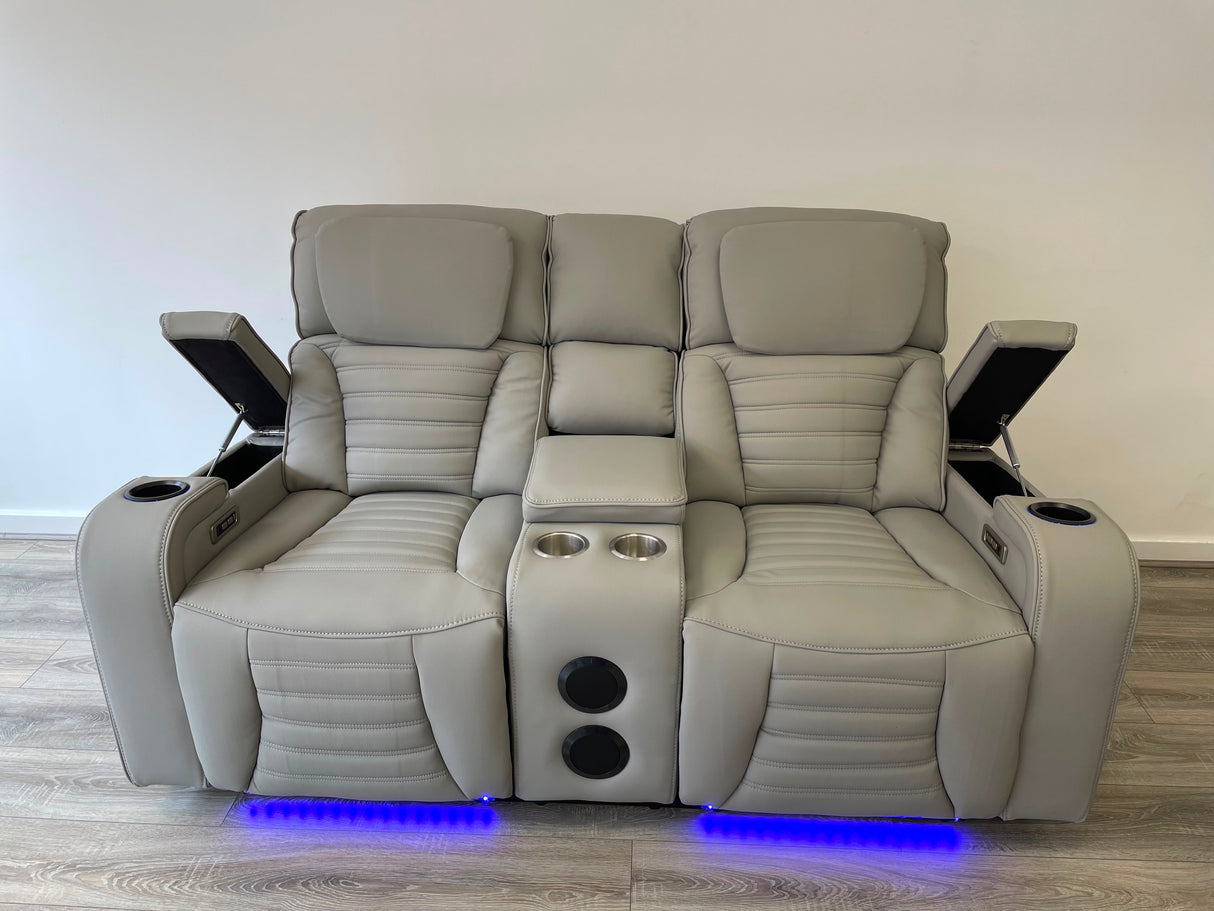 Hermes 3+2 Electric Recliner Sofa Set with LED Lights & Wireless Charging