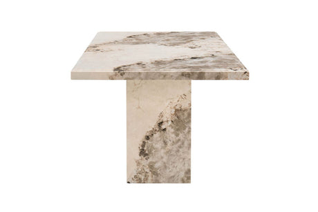 Mocha Gloss Marble 1.6m Large Dining Table Geometric Base