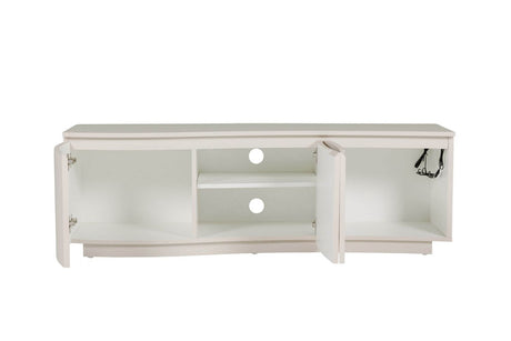 Putty Wooden 3 Door Large TV Cabinet with LED Lighting