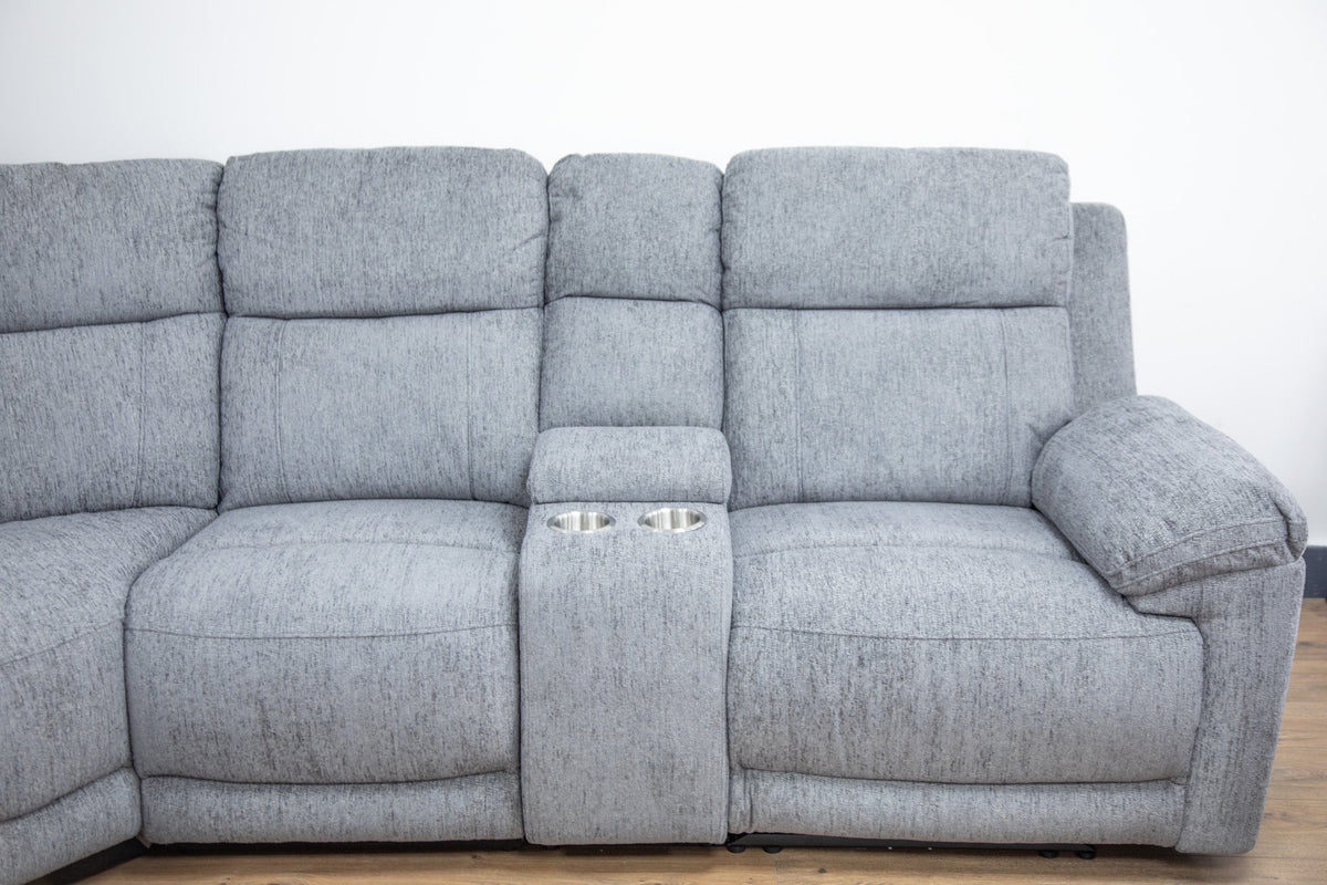 Owen Electric Recliner Sofa Grey Large Corner
