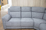 Grey Fabric Large Electric Power Recliner Corner Sofa