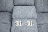 Grey Fabric Large Electric Power Recliner Corner Sofa