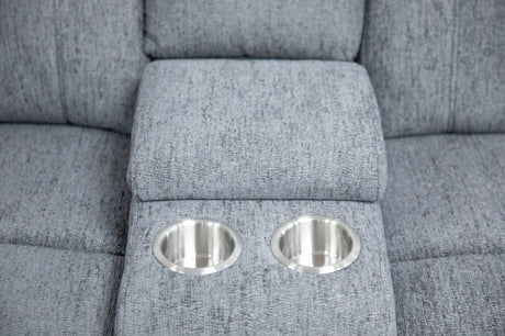 Grey Fabric Large Electric Power Recliner Corner Sofa
