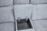 Grey Fabric Large Electric Power Recliner Corner Sofa
