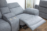 Owen Electric Recliner Sofa Grey Large Corner