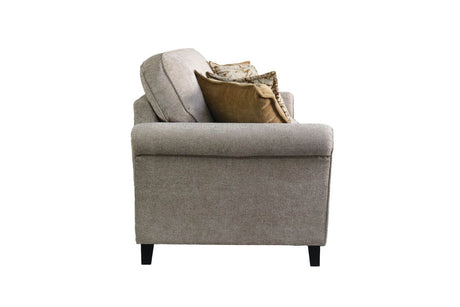 Mink Textured Fabric Upholstered 3 Seater Sofa