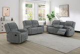 Grey Linen Fabric Manual Recliner Chair