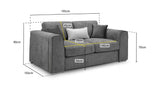 Mocha Chenille Fabric Standard Back 2 Seater Sofa