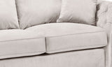 Grey Fabric Pillow Back Corner Sofa Right Hand Facing