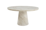 Taupe Gloss Marble 1.3m Round Dining Table Pedestal Base