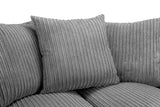 Grey Fabric 2 Seater Sofa Solid Wood Framed