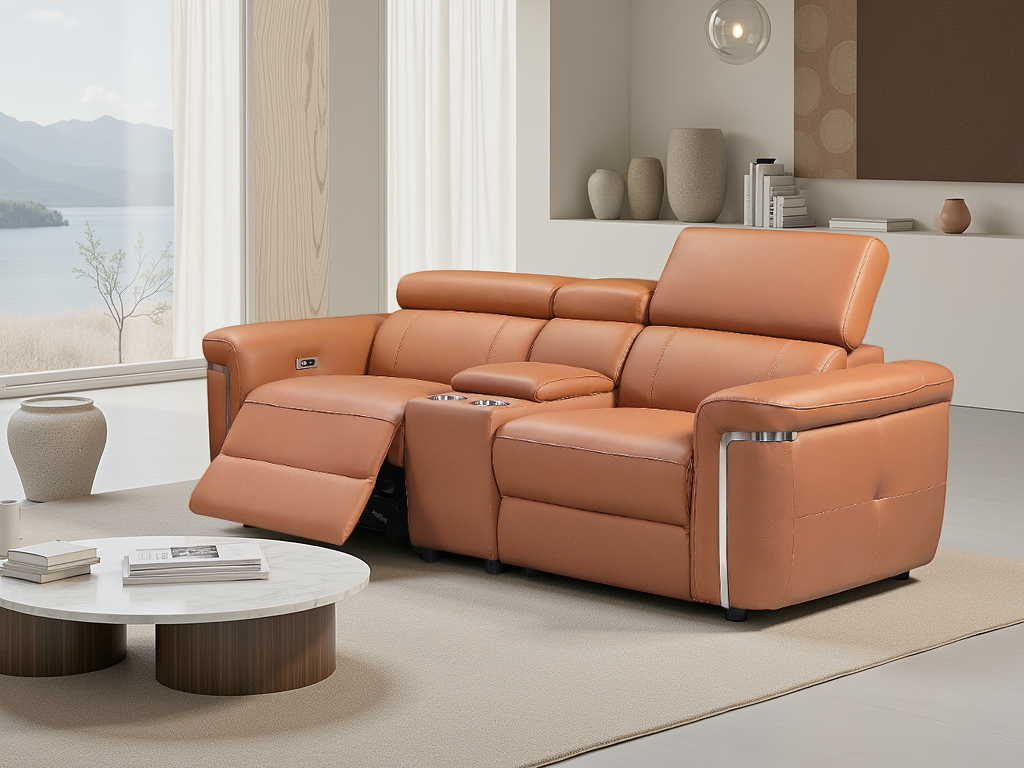 Somerville Electric Recliner Sofa Tan 2 Seater - Ready2Go Furniture