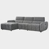 Charcoal Fabric Electric Recliner Corner Sofa Left Hand Facing
