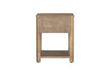 Rustic Pine Wood 1 Drawer Bedside Table